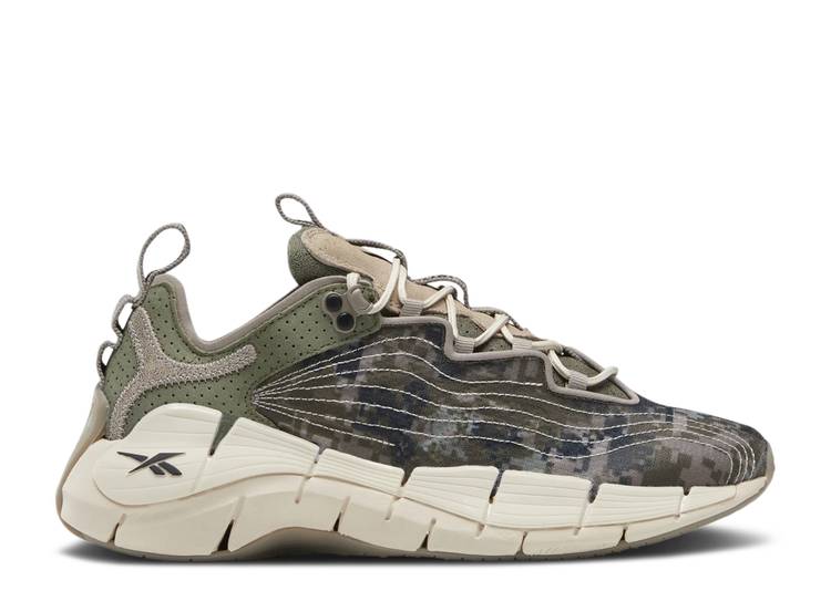 【 REEBOK BILLIONAIRE BOYS CLUB X ZIG KINETICA 2 DIGI-CAMO / HUNTER GREEN BOULDER GREY STUCCO 】 リーボック クラブ ジグ 緑 グリーン 灰色 グレー ビリオネアボーイズクラブ DIGICAMO スニーカー メンズ