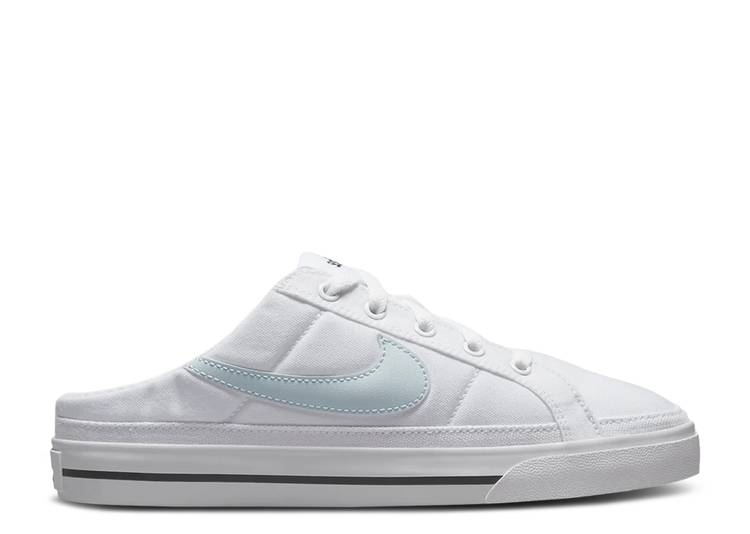 【 NIKE WMNS COURT LEGACY MULE \u0027WHITE FOOTBALL GREY\u0027 / WHITE WHITE BLACK FOOTBALL GREY 】 厚地の外套 レガシー 白いこと 白いこと 黒いこと 黒いこと 薄墨色 薄墨色 スニーカー レディース ナイキ