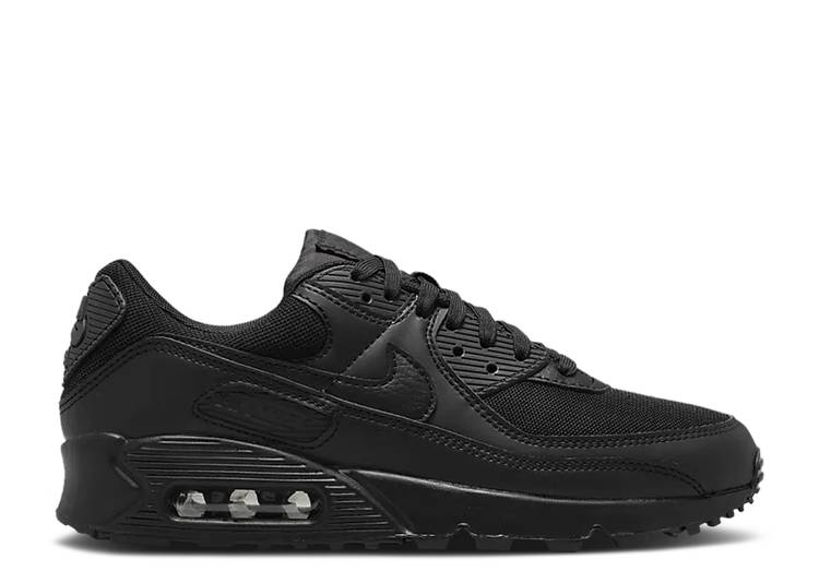 【 NIKE WMNS AIR MAX 90 TRIPLE BLACK / BLACK BLACK BLACK BLACK 】 マックス 黒色 ブラック エアマックス スニーカー レディース ナイキ