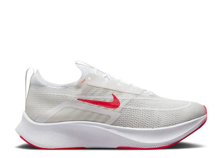 【 NIKE ZOOM FLY 4 'PLATINUM TINT SIREN RED' / PLATINUM TINT SIREN RED WHITE 】 ズーム プラチナム 赤 レッド 白色 ホワイト ズームフライ スニーカー メンズ ナイキ｜スニケス