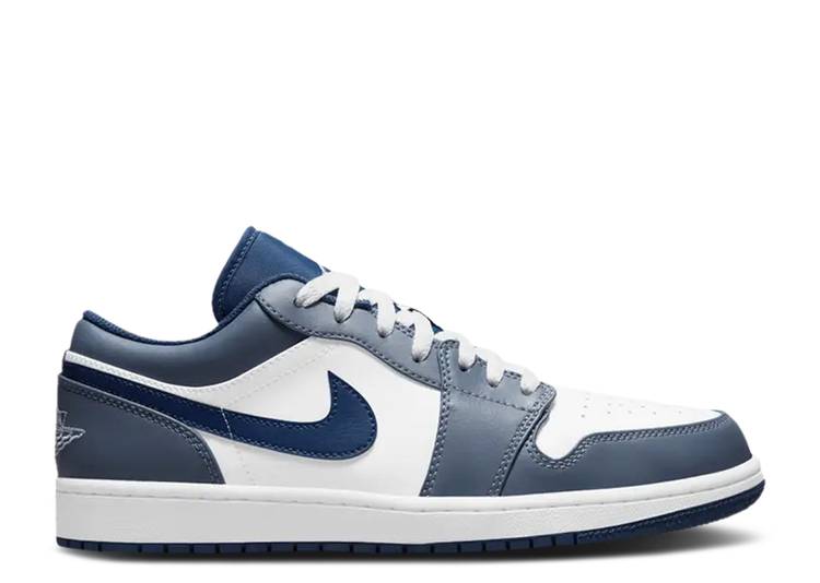 【 AIR JORDAN JORDAN 1 LOW \u0027ASHEN SLATE\u0027 / ASHEN SLATE MYSTIC NAVY WHITE 】 ナイキ 紺色 米国海軍 白いこと 白いこと エアジョーダン スニーカー メンズ