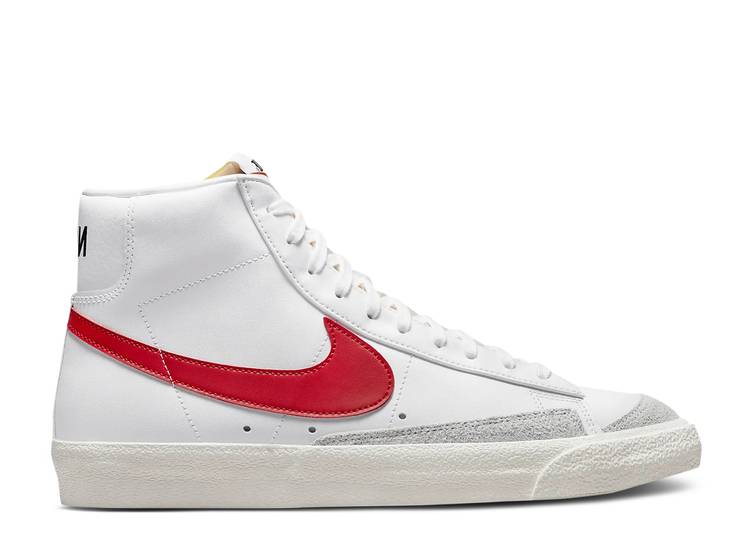 【 NIKE BLAZER MID 77 VINTAGE WHITE BLUE RED / WHITE MEDIUM BLUE SAIL HABANERO 】 ブレイザー ミッド ビンテージ ヴィンテージ 青色 ブルー 白色 ホワイト スニーカー メンズ ナイキ