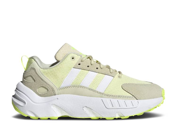 【 ADIDAS WMNS ZX 22 BOOST \u0027SAND YELLOW TINT\u0027 / SAND CLOUD WHITE YELLOW TINT 】 アディダス ブースト 黄味がかった 黄色 砂色 真砂 白いこと 白いこと スニーカー レディース
