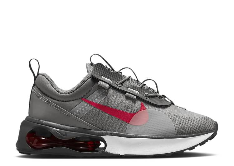 【 NIKE AIR MAX 2021 PS 'FLAT PEWTER SIREN RED' / FLAT PEWTER MEDIUM ASH WHITE 】 マックス 白色 ホワイト エアマックス ジュニア キッズ ベビー マタニティ スニーカー ナイキ｜スニケス