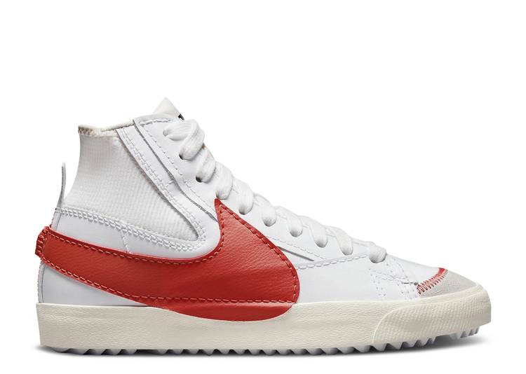 【 NIKE BLAZER MID '77 JUMBO 'WHITE TOTAL ORANGE' / WHITE SAIL TOTAL ORANGE MANTRA 】 ブレイザー ミッド ジャンボ 白色 ホワイト 橙 オレンジ スニーカー メンズ ナイキ