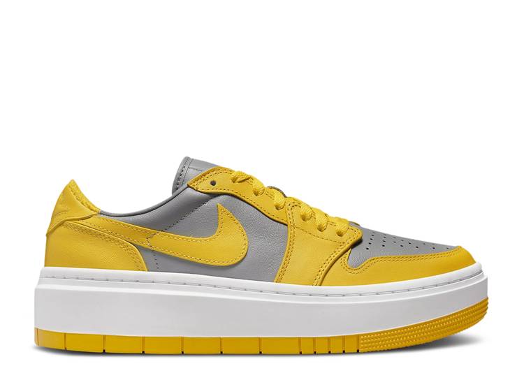 【 AIR JORDAN WMNS JORDAN 1 ELEVATE LOW 'CEMENT GREY VARSITY MAIZE' / CEMENT GREY VARSITY MAIZE 】 ナイキ 灰色 グレー シメント エアジョーダン スニーカー レディース