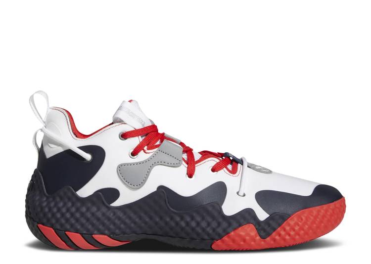 【 ADIDAS HARDEN VOL. 6 'WHITE VIVID RED LEGEND INK' / CLOUD WHITE VIVID RED LEGEND INK 】 アディダス ハーデン 赤 レッド レジェンド 白色 ホワイト スニーカー メンズ｜スニケス