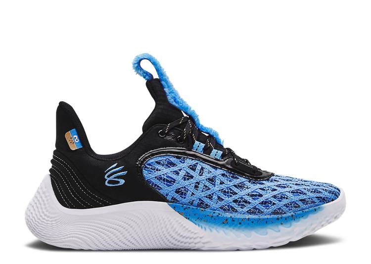 【 CURRY BRAND SESAME STREET X CURRY FLOW 9 GS 'STREET PACK - COOKIE MONSTER' / VIRAL BLUE BLACK 】 カリー ストリート フローレス 青色 ブルー 黒色 ブラック セサミストリート ジュニア キッズ ベビー マタニティ ｜スニケス