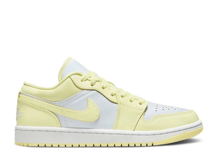 【 AIR JORDAN WMNS JORDAN 1 LOW 'LEMONADE' / PURE PLATINUM CITRON TINT 】 ナイキ ピュア プラチナム エアジョーダン スニーカー レディース