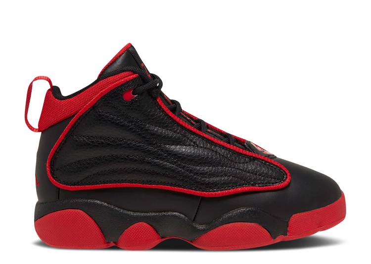 【 AIR JORDAN JORDAN PRO STRONG PS 'BRED' / BLACK UNIVERSITY RED 】 ナイキ プロ 黒色 ブラック 赤 レッド エアジョーダン ジュニア キッズ ベビー マタニティ スニーカー｜スニケス