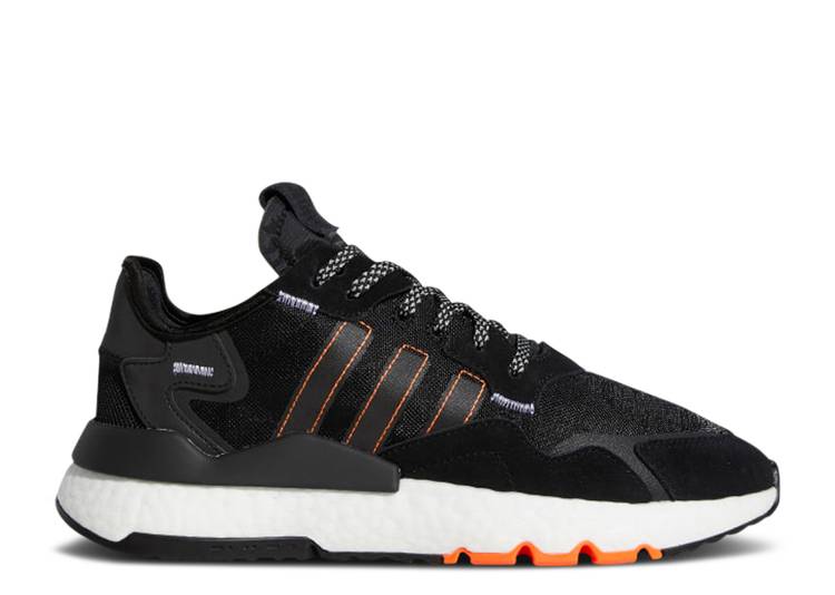 【 ADIDAS NITE JOGGER 'BLACK SOLAR ORANGE' / CORE BLACK CLOUD WHITE SOLAR 】 アディダス ジョガーパンツ コア 黒色 ブラック 白色 ホワイト スニーカー メンズ 14,626円
