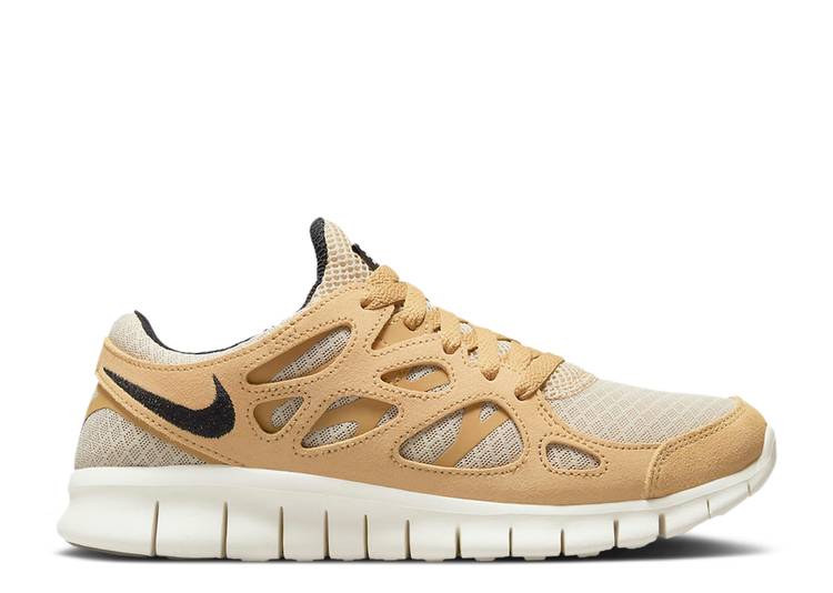 【 NIKE WMNS FREE RUN 2 'RATTAN' / RATTAN BLACK WHEAT TWINE 】 フリー ラン 黒色 ブラック ウィート スニーカー レディース ナイキ
