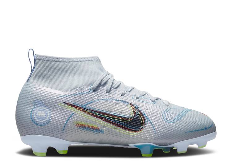 【 NIKE MERCURIAL SUPERFLY 8 PRO FG GS 'FOOTBALL GREY LIGHT MARINE' / FOOTBALL GREY LIGHT MARINE VOLT 】 プロ 灰色 グレー ジュニア キッズ ベビー マタニティ スニーカー ナイキ｜スニケス