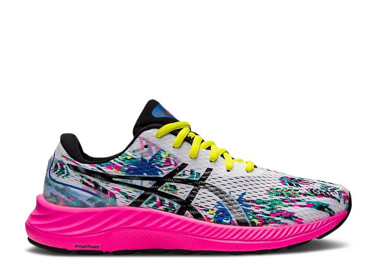 【 ASICS WMNS GEL EXCITE 9 \u0027TROPICAL\u0027 / WHITE BLACK 】 白いこと 白いこと 黒いこと 黒いこと スニーカー レディース アシックス スニーカー-レディース靴