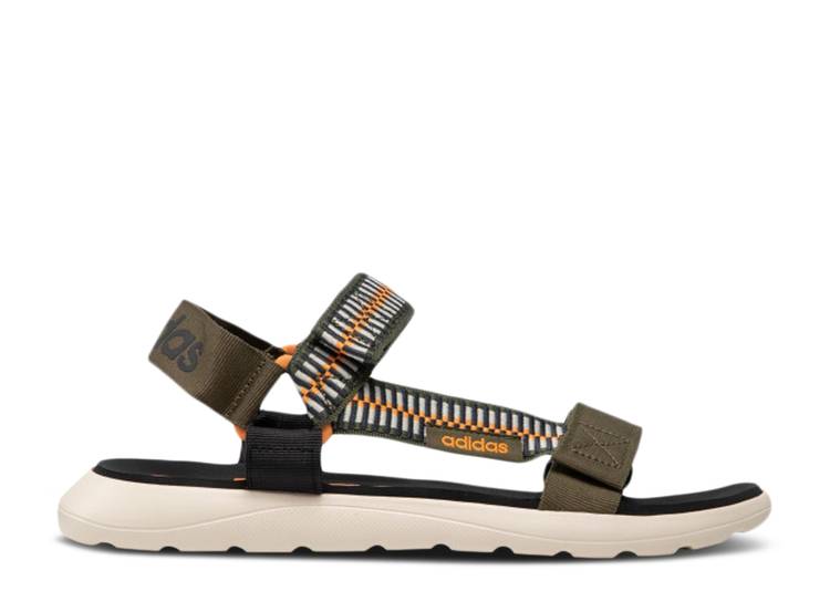 【 ADIDAS COMFORT SANDAL FOCUS OLIVE / FOCUS OLIVE ORANGE RUSH CARBON 】 アディダス オリーブ 橙 オレンジ ラッシュ カーボン スニーカー メンズ