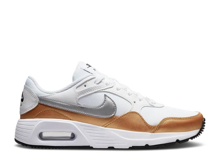 【 NIKE WMNS AIR MAX SC \u0027WHITE METALLIC GOLD\u0027 / WHITE METALLIC GOLD BLACK 】 マックス 白いこと 白いこと ゴールド 黒いこと 黒いこと 大気圏マックス スニーカー レディース ナイキ