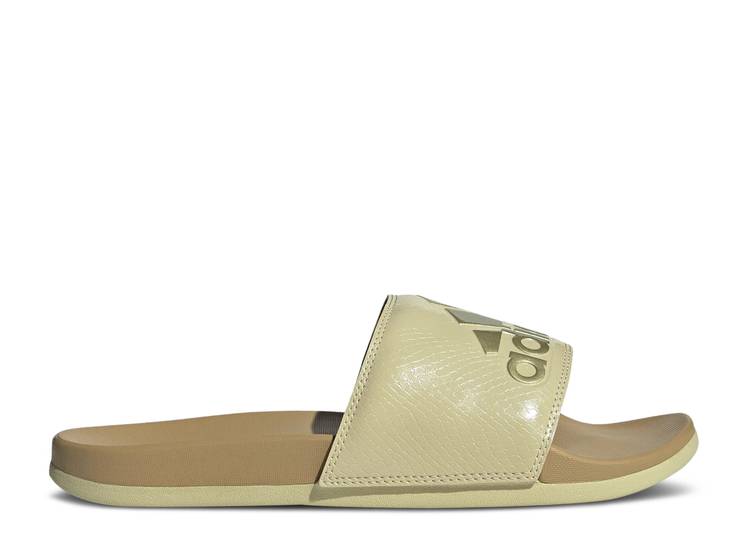 【 ADIDAS WMNS ADILETTE COMFORT SLIDE 'SANDY BEIGE' / SANDY BEIGE SANDY BEIGE METALLIC 】 アディダス アディレッタ サンダル ベージュ スニーカー レディース