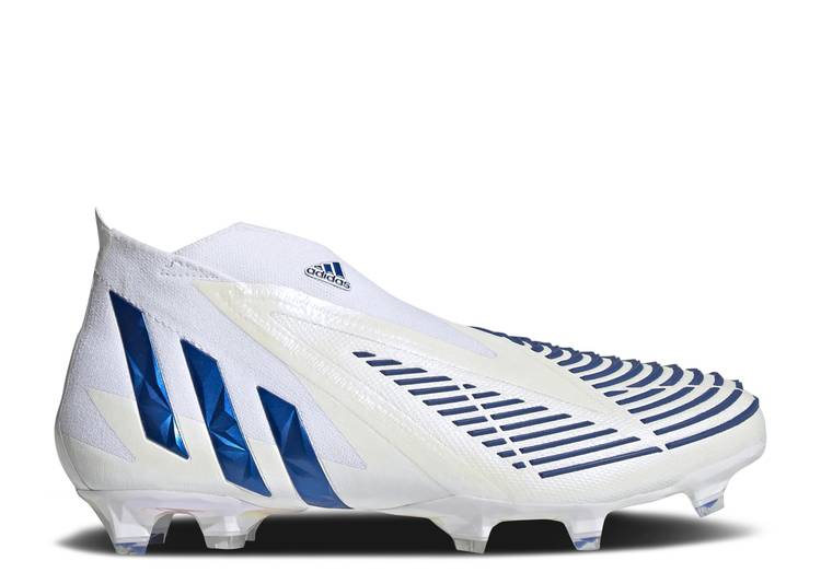 【 ADIDAS PREDATOR EDGE+ FG 'WHITE HI-RES BLUE' / CLOUD WHITE HI RES BLUE CLOUD 】 アディダス プレデター 白色 ホワイト 青色 ブルー スニーカー メンズ|スニケス