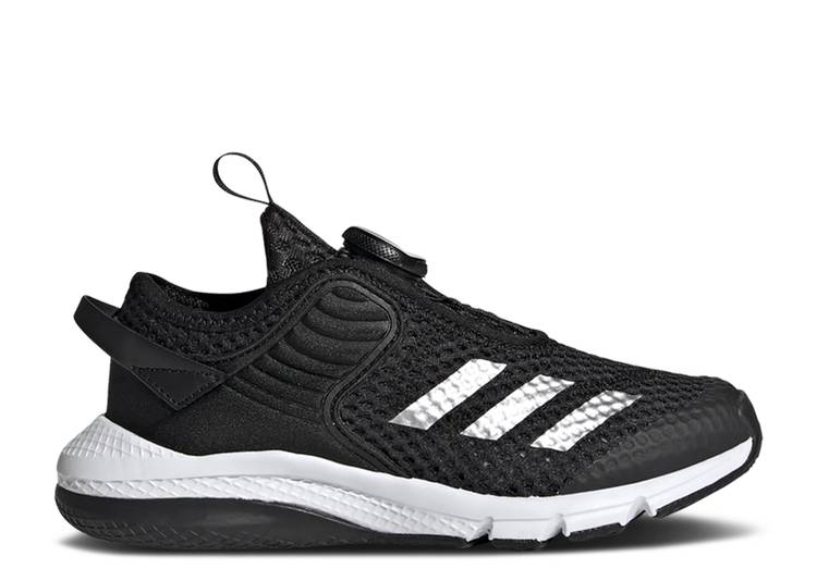 【 ADIDAS ACTIVEFLEX BOA J 'BLACK SILVER METALLIC' / CORE BLACK SILVER METALLIC CLOUD 】 アディダス 銀色 シルバー コア 黒色 ブラック ジュニア キッズ ベビー マタニティ スニーカー｜スニケス
