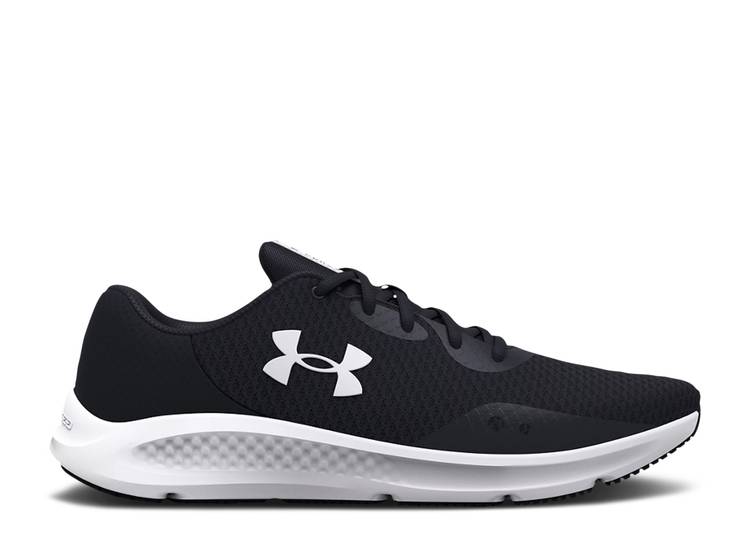 【 UNDER ARMOUR WMNS CHARGED PURSUIT 3 'BLACK WHITE' / BLACK WHITE 】 黒色 ブラック 白色 ホワイト アンダーアーマー スニーカー レディース