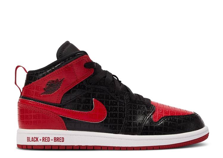 【 AIR JORDAN JORDAN 1 MID SS PS 'BLACK + RED = BRED' / BLACK GYM RED WHITE 】 ナイキ ミッド 赤 レッド 黒色 ブラック 白色 ホワイト エアジョーダン ジュニア キッズ ベビー マタニティ スニーカー｜スニケス 25,702円