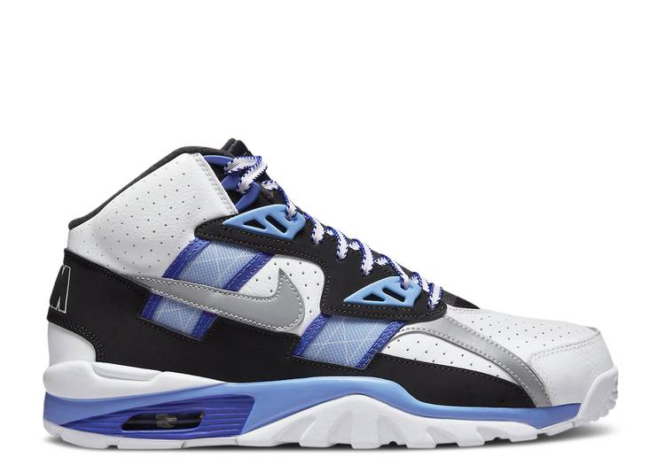 【 NIKE AIR TRAINER SC HIGH 'ROYALS' / WHITE METALLIC SILVER BLACK 】 トレーナー ハイ 白色 ホワイト 銀色 シルバー 黒色 ブラック エアトレーナー スニーカー メンズ ナイキ|スニケス