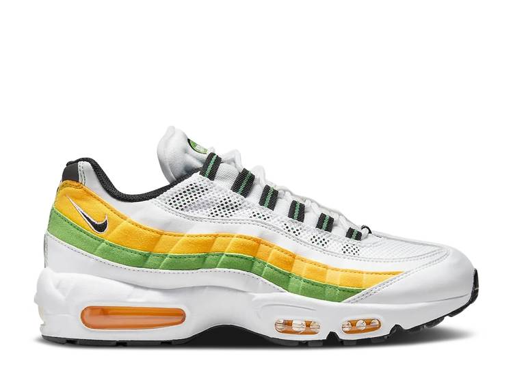 【 NIKE AIR MAX 95 ESSENTIAL \'LEMON LIME\' / WHITE BLACK GREEN APPLE TOUR 】 マックス 白色 ホワイト 黒色 ブラック 緑 グリーン エアマックス スニーカー メンズ ナイキ
