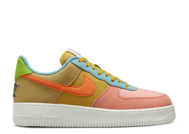 【 NIKE AIR FORCE 1 LOW 07 LV8 NEXT NATURE UN CLUB - MULTI / SANDED GOLD WHEATGRASS LIGHT 】 クラブ ゴールド エアフォース スニーカー メンズ ナイキ