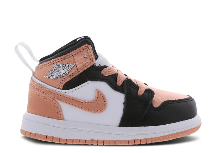 【 AIR JORDAN JORDAN 1 MID TD 'WHITE LIGHT MADDER ROOT' / WHITE BLACK LIGHT MADDER ROOT 】 ナイキ ミッド 白色 ホワイト 黒色 ブラック エアジョーダン ベビー｜スニケス 17,430円