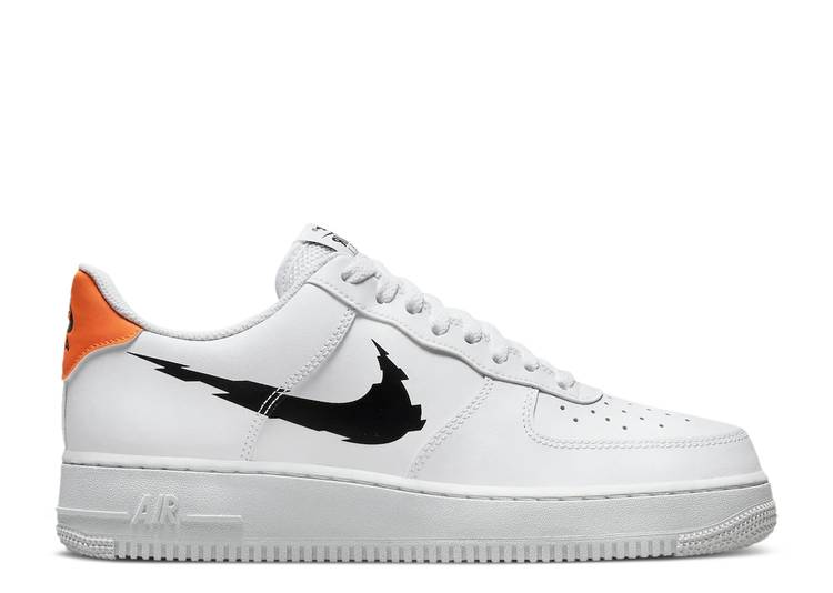【 NIKE AIR FORCE 1 LOW \u0027GLITCH SWOOSH\u0027 / WHITE SUMMIT WHITE MAGMA ORANGE 】 白いこと 白いこと 橙 オレンジ色 空軍 スニーカー メンズ ナイキ