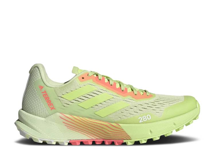 【 ADIDAS WMNS TERREX AGRAVIC FLOW 2 'PULSE LIME TURBO' / PULSE LIME TURBO CLOUD WHITE 】 アディダス フローレス ライム ターボ 白色 ホワイト スニーカー レディース|スニケス