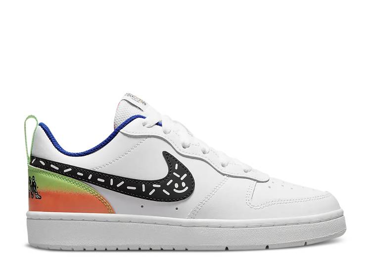 【 NIKE COURT BOROUGH LOW 2 GS 'WHITE BLACK PHOTON DUST' / WHITE BLACK WHITE PHOTON DUST 】 コート 黒色 ブラック 白色 ホワイト コートバーロウ ジュニア キッズ ベビー マタニティ スニーカー ナイキ|スニケス