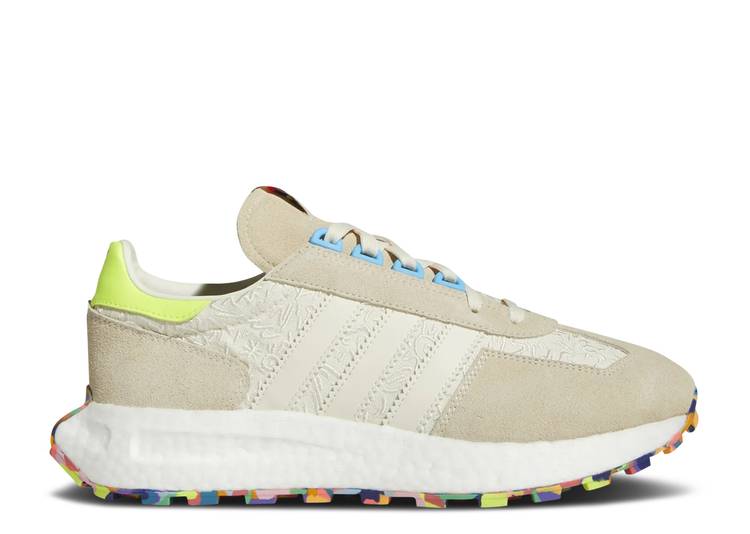 【 ADIDAS RETROPY E5 'PRIDE' / CREAM WHITE CREAM WHITE PURPLE 】 アディダス クリーム 白色 ホワイト 紫 パープル スニーカー メンズ｜スニケス
