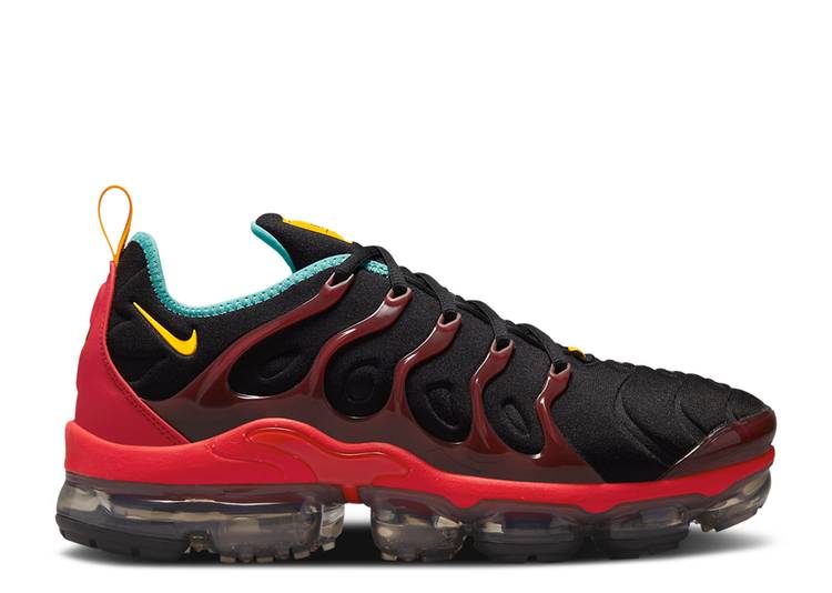 【 NIKE AIR VAPORMAX PLUS \u0027STAINED GLASS\u0027 / BLACK UNIVERSITY GOLD UNIVERSITY 】 黒いこと 黒いこと ゴールド エアヴェイパーマックス スニーカー メンズ ナイキ