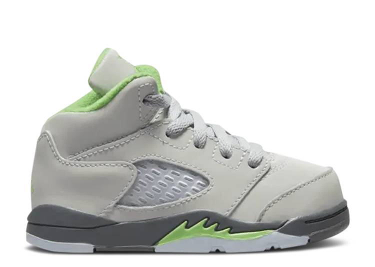 【 AIR JORDAN JORDAN 5 RETRO TD 'GREEN BEAN' 2022 / SILVER GREEN BEAN FLINT GREY 】 ナイキ 銀色 シルバー 緑 グリーン 灰色 グレー エアジョーダン ベビー