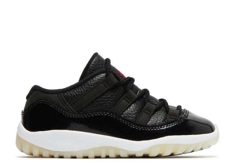 【 AIR JORDAN JORDAN 11 RETRO LOW TD 72-10 / BLACK WHITE SAIL GYM RED 】 ナイキ 黒色 ブラック 白色 ホワイト 赤 レッド エアジョーダン 7210 ベビー