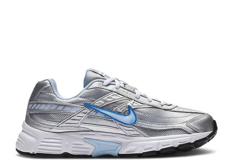 本物新品保証 ナイキ Nike 銀色 シルバー 青色 ブルー 白色 ホワイト Metallic Blue スニーカー レディース Silver Wmns Initiator Ice Metallic Blue White