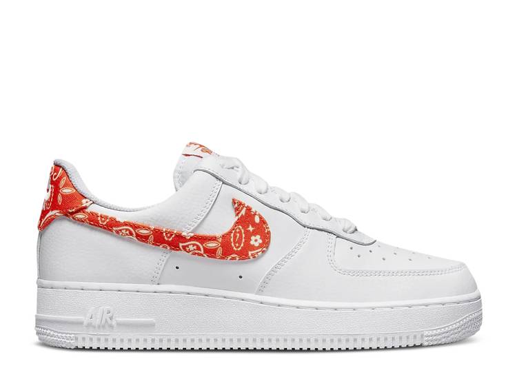 【 NIKE WMNS AIR FORCE 1 '07 'RUSH ORANGE PAISLEY' / WHITE WHITE RUSH ORANGE 】 橙 オレンジ 白色 ホワイト ラッシュ エアフォース スニーカー レディース ナイキ