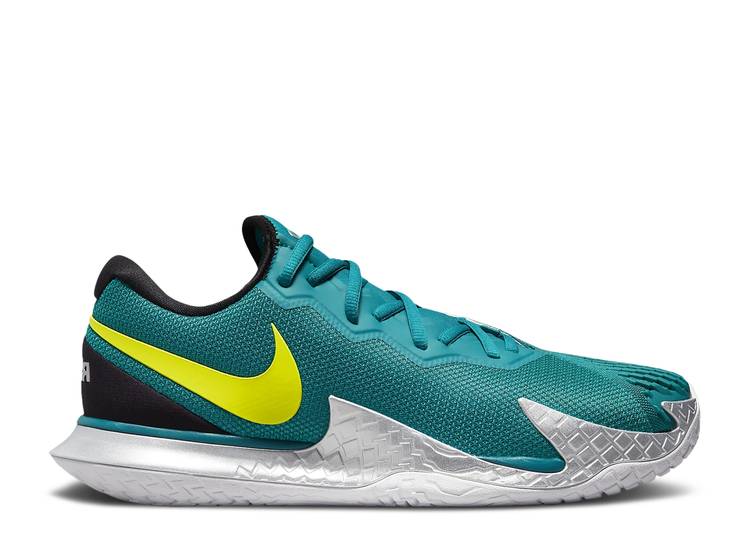 【 NIKE NIKECOURT ZOOM VAPOR CAGE 4 RAFA \u0027BRIGHT SPRUCE ATOMIC GREEN\u0027 / BRIGHT SPRUCE BLACK WHITE ATOMIC 】 厚地の外套 望遠レンズ 黒いこと 黒いこと 白いこと 白いこと スニーカー メンズ ナイキ