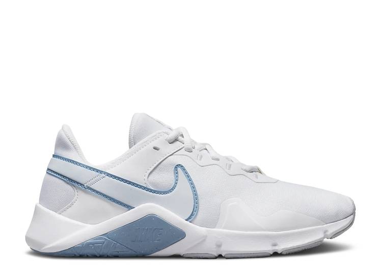 21 Shinsaku ナイキ Nike レジェンド 白色 ホワイト オーラ 青色 ブルー White Aura スニーカー レディース Legend Nike Wmns Essential 2 White Aura Phantom Worn Blue Odoroki No Kakaku Css Edu Om