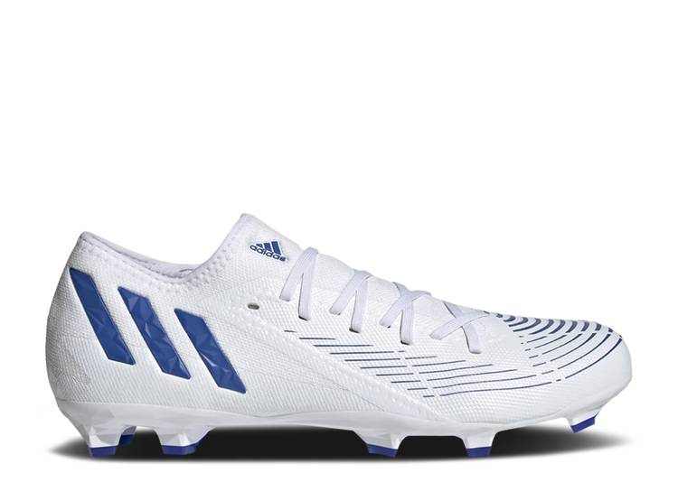 【 ADIDAS PREDATOR EDGE.3 LOW FG \u0027WHITE HI-RES BLUE\u0027 / CLOUD WHITE HI RES BLUE CLOUD 】 アディダス プレデター 白いこと 白いこと 青味 青み スニーカー メンズ