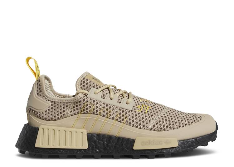 【 ADIDAS MARVEL X NMD_R1 TRAIL \u0027GROOT\u0027 / TRACE KHAKI HAZY YELLOW CORE 】 アディダス カーキ 黄味がかった 黄色 中核グループ スニーカー メンズ