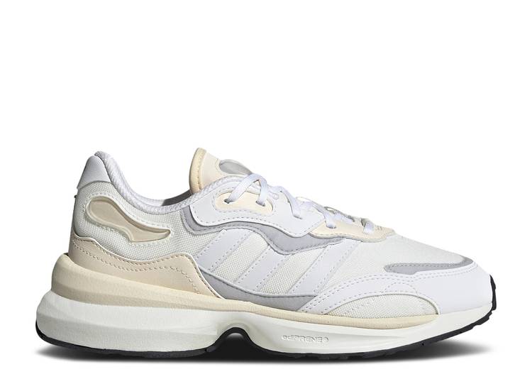 【 ADIDAS WMNS ZENTIC \u0027FOOTWEAR WHITE\u0027 / FOOTWEAR WHITE LIGHT SOLID GREY 】 アディダス 白いこと 白いこと 益荒男 薄墨色 薄墨色 スニーカー レディース