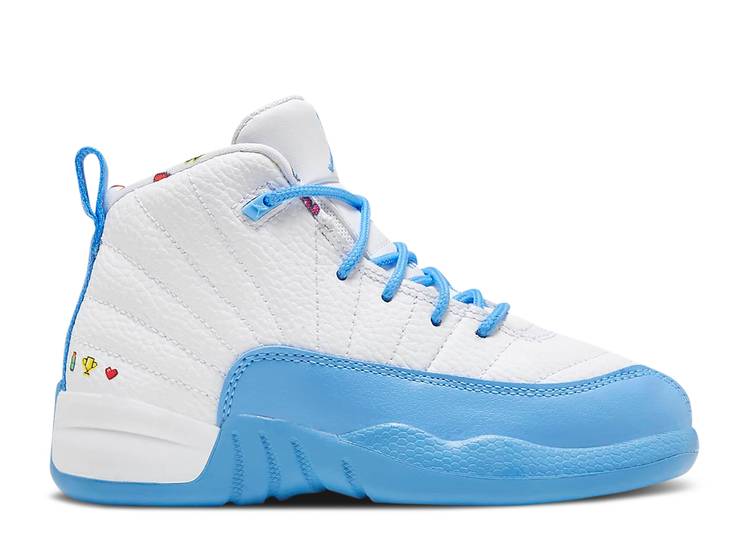 【 AIR JORDAN JORDAN 12 RETRO PS 'EMOJI' / WHITE LEMON VENOM VIVID SULFUR 】 ナイキ 白色 ホワイト エアジョーダン ジュニア キッズ ベビー マタニティ スニーカー|スニケス