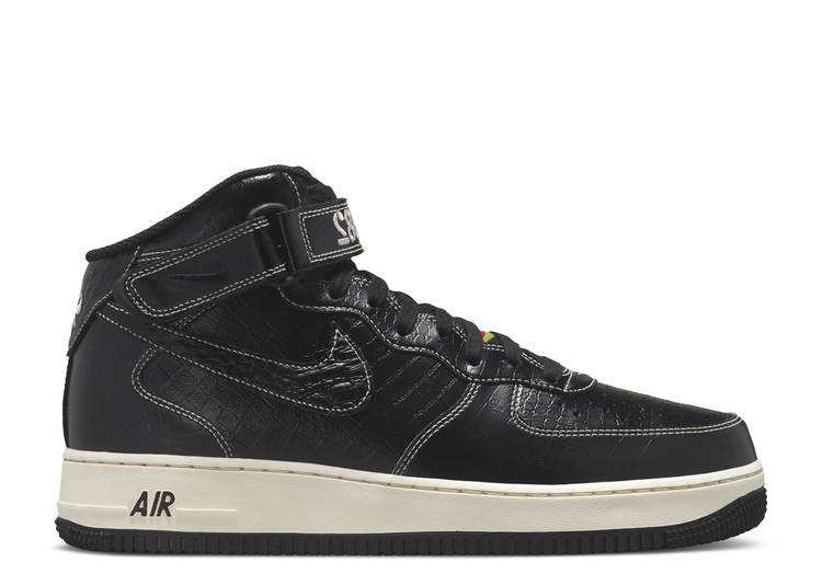 【 NIKE AIR FORCE 1 MID \u002707 LV8 \u0027OUR 1\u0027 / BLACK BLACK PALE IVORY 】 ミッド 黒いこと 黒いこと 象牙色 空軍 スニーカー メンズ ナイキ