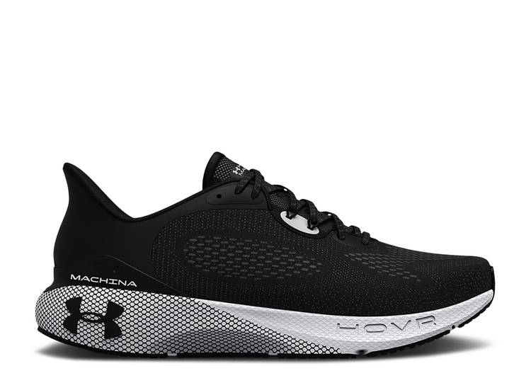 【 UNDER ARMOUR HOVR MACHINA 3 BLACK WHITE / BLACK WHITE 】 黒色 ブラック 白色 ホワイト アンダーアーマー スニーカー メンズ