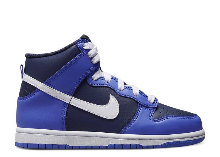 【 NIKE DUNK HIGH PS 'OBSIDIAN' / MEDIUM BLUE MIDNIGHT NAVY WHITE 】 ダンク ハイ 青色 ブルー 紺色 ネイビー 白色 ホワイト ダンクハイ ジュニア キッズ ベビー マタニティ スニーカー ナイキ|スニケス