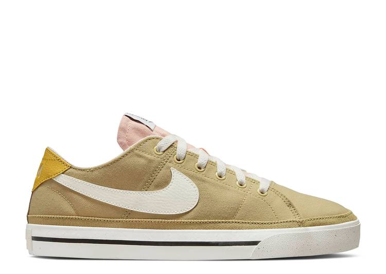 【 NIKE COURT LEGACY CANVAS NEXT NATURE \u0027WHEAT GRASS SAIL / WHEAT GRASS VIVID GREEN BLACK 】 厚地の外套 レガシー ウィート 緑 緑であること 黒いこと 黒いこと スニーカー メンズ ナイキ