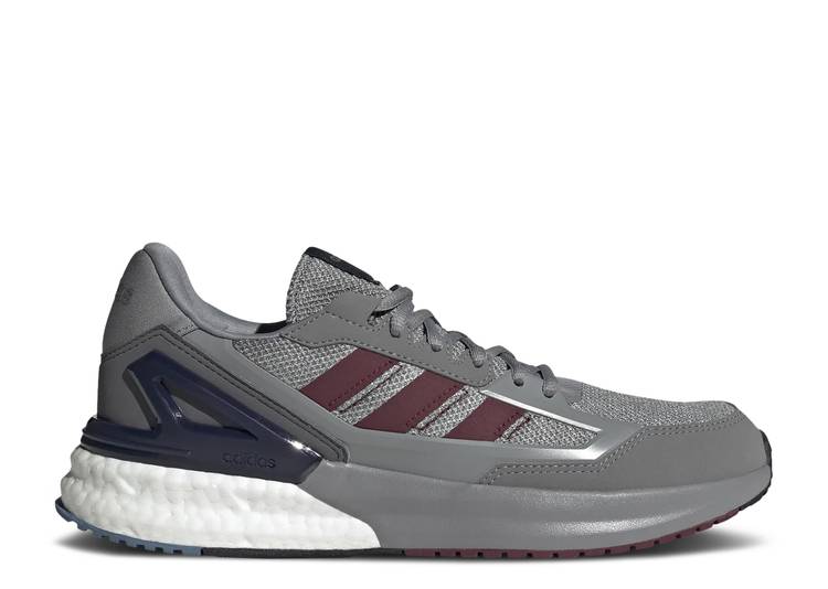 【 ADIDAS NEBZED SUPER BOOST \u0027GREY BURGUNDY\u0027 / GREY THREE BURGUNDY LEGEND INK 】 アディダス ブースト 薄墨色 薄墨色 ぶどう酒色 バーガンディー 言い伝え スニーカー メンズ