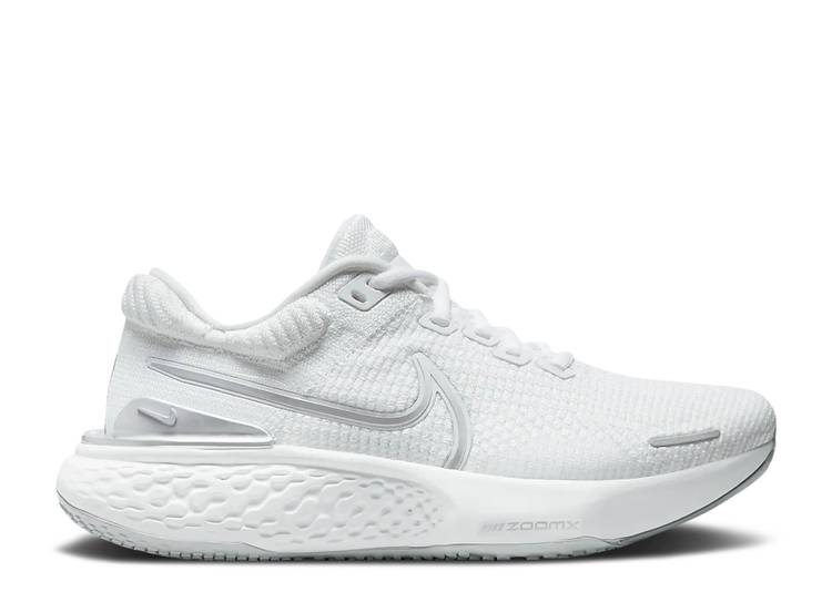 【 NIKE WMNS ZOOMX INVINCIBLE RUN FLYKNIT 2 \u0027WHITE METALLIC SILVER\u0027 / WHITE PURE PLATINUM WOLF GREY 】 幽客 飛球編み物 白いこと 白いこと 純一無雑 プラチナム 薄墨色 薄墨色 スニーカー レディース ナイキ